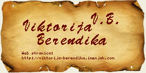 Viktorija Berendika vizit kartica